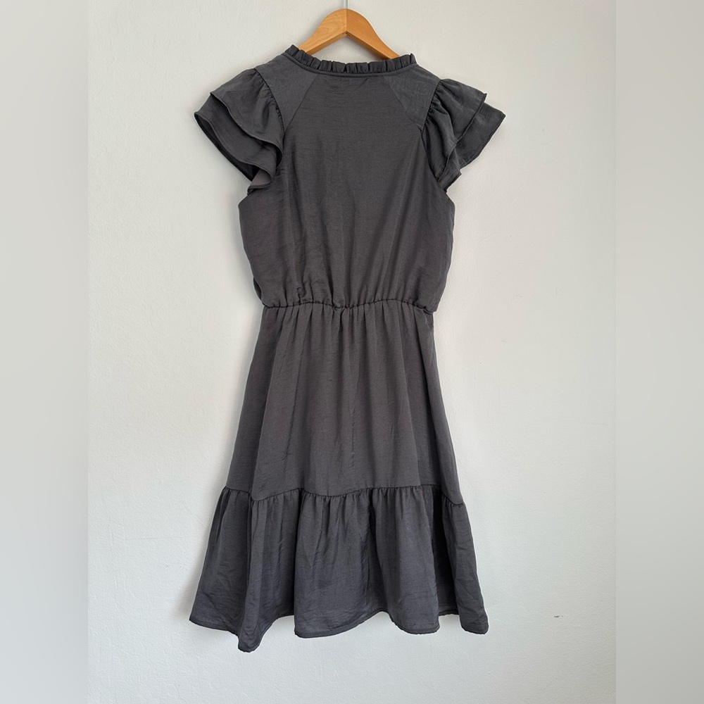 Banana Republic Factory Elegant Gray Women's Dress - Picture 3 of 7
